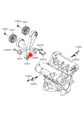 OEM 24840-3E500 248403E000 TENSION ROLLER FOR HYUNDAI SANTA FEⅡ(CM) 2.7